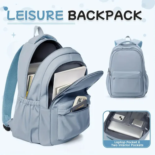 Mochila para estudiantes universitarios, niñas de secundaria, niñas de secundaria, versátil, adecuada para niños, uso diario al aire libre.