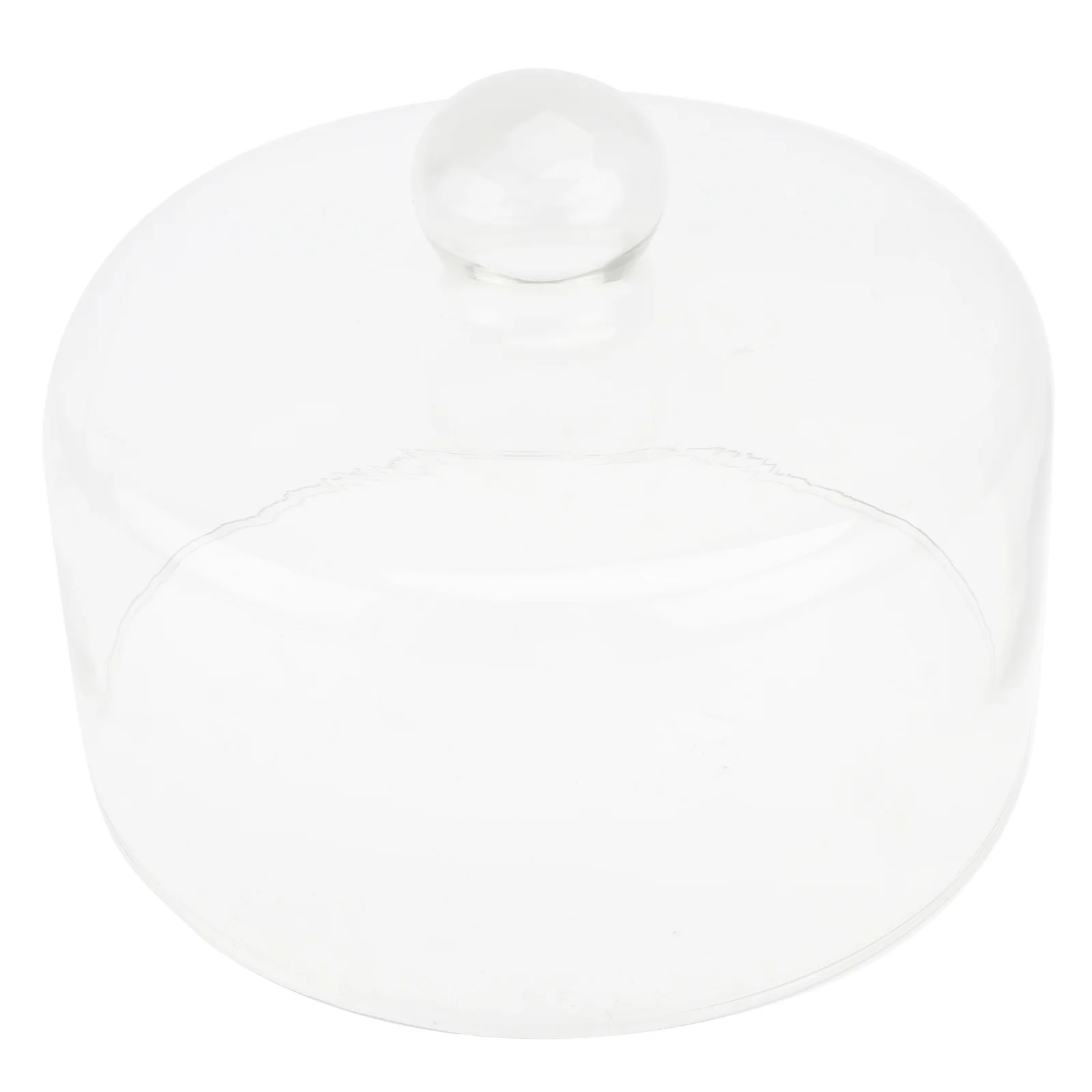 

Practical White Crystal Clear Glass Cake Cover Snack Cover Food Dome Transparent Design Keeps Fresh Cake Dome