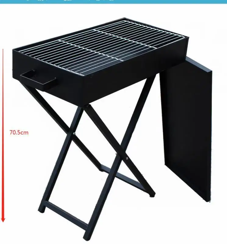 High Quality Metal Rectangular Charcoal BBQ Standing Grill For Panic