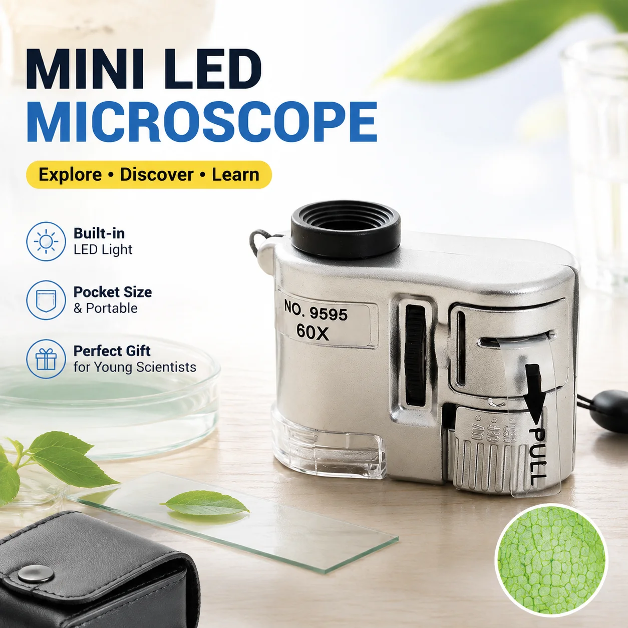 Microscope Kids Science - LED Microscope for Kids Students, 9595