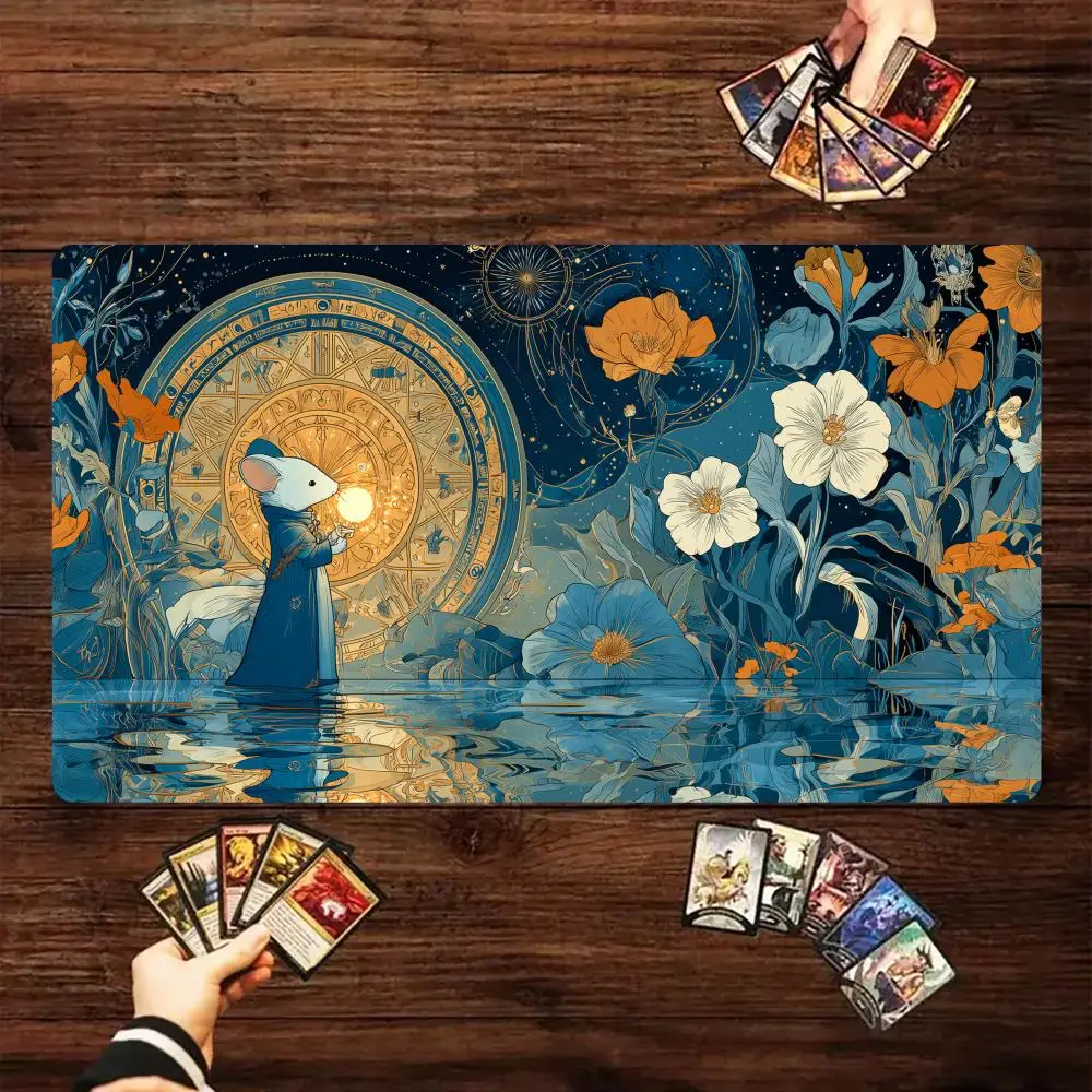Starry Sky Secret Realm Magic Card Battle Mat MTG Playmat Anti-slip Base 35X60CM gathering gaming mats Board Game Mat for TCG