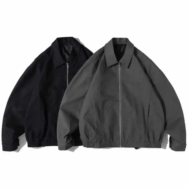 

American Retro Vibe Harrington Jacket Unisex Loose-fit Washed Cleanfit Silhouette Short Zipper Coat