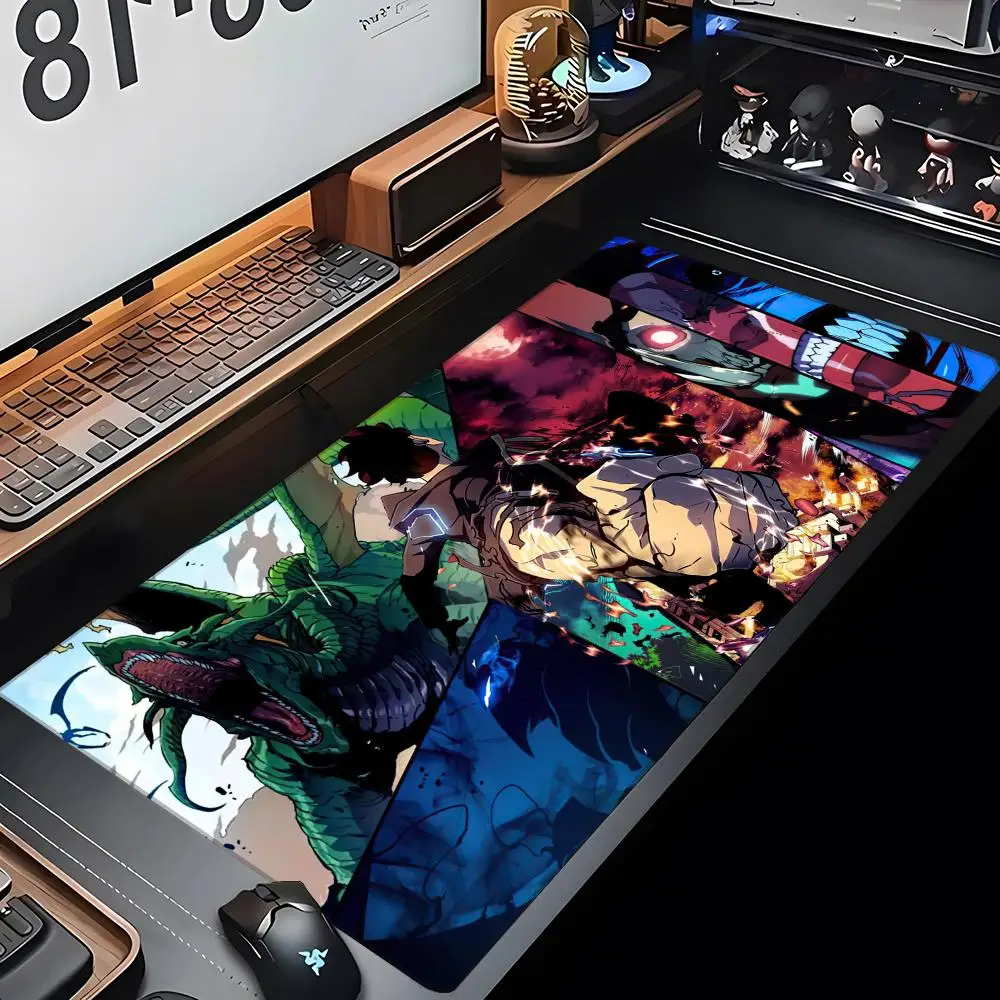 

Cartoon Solo Leveling Mouse Pad Gaming Mousepad Abstract Large 900x400x5mm MouseMat Gamer XXL Mause Carpet PC Desk