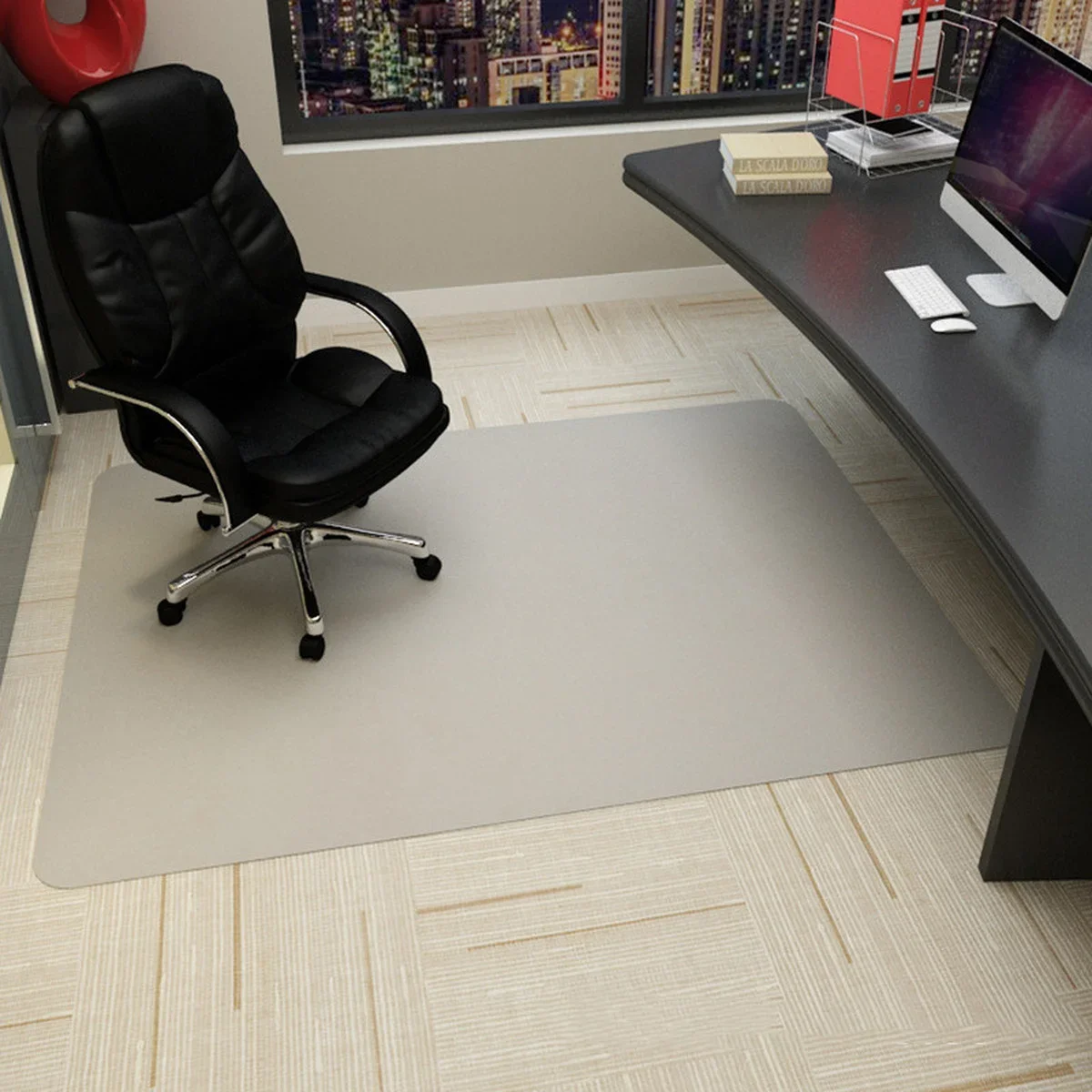 Non-slip Office Chair Desk Mat Living Room Wooden Floor Protection Mat Game Chair Mat Self-adhesive Rolling Wheelchair Carpet