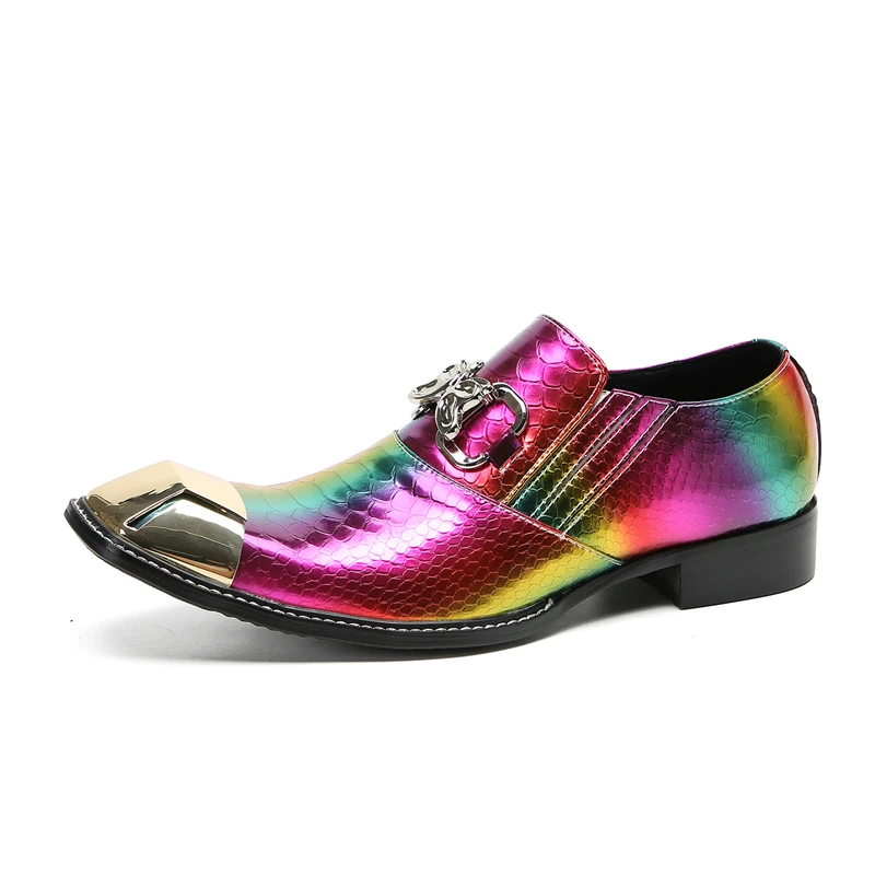 Quadratische quadratische Niet Stil lässige Lederschuhe modische Persönlichkeit bequeme Herren schuhe trend ige Leder neunte Hosen Schuhe – Detail 27