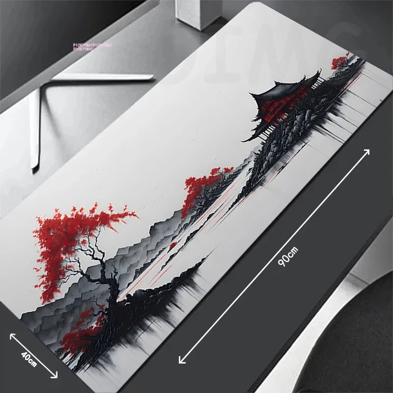 

Ink Painting Landscape Scenery Rubber Desk Pad Mouse Protector Non-Slip Small Large Mouse Pad Home Office Pc Laptop Mouse Mat