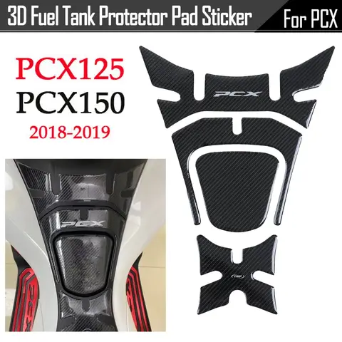 혼다 PCX 125 150 PCX125 PCX150 3D 오토바이 연료 탱크 패드 보호 스티커 5D 탄소 섬유 스쿠터 데칼 액세서리