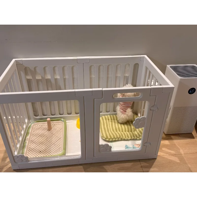 Dog Playpen | Modular Pet Fence with Lockable Door | Safe Indoor Enclosure for Puppies Small Dogs Cats & Small Animals view 5