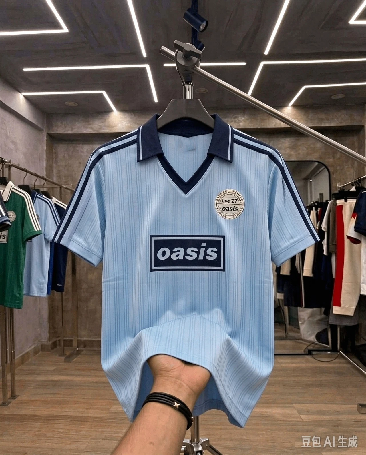Vintage Rock Oasis Live'27 Rock Music Style Soccer Shirt 2026-27 Quick Drying Breathable Sports Shirt for Men and Women