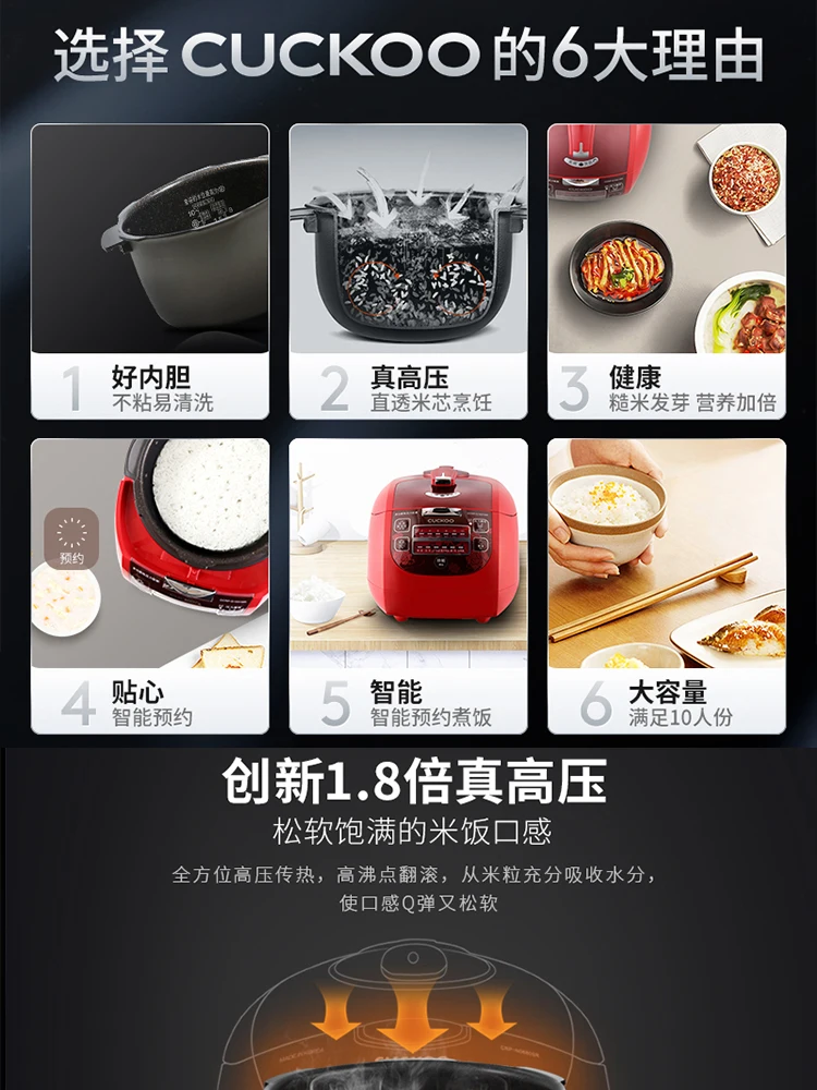 Fuku Rice Cooker Multi-function High Pressure Cooker Household 5 Liters Food Warmer  Electric Lunch Box