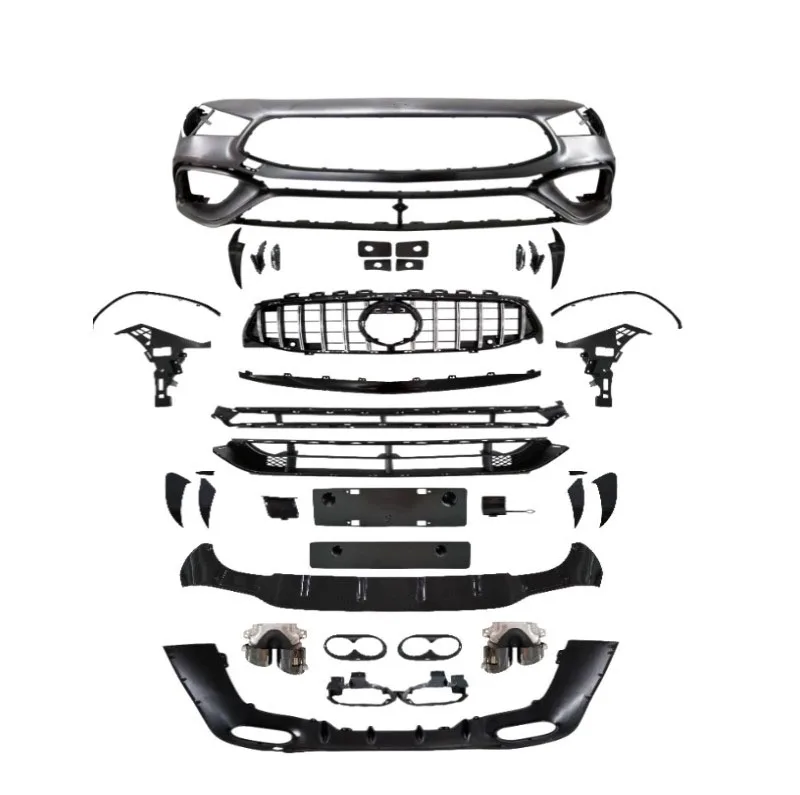 

Car Accessories Update Grille Chrome Front/Rear Bumper Body Kit for -Cla Class W118 Cla35 45 45S 2020 2021 W166