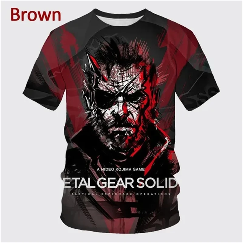 Summer New Hot-selling Video Game Metal Gear Solid 3D Printing Men\'s Short Sleeve T-shirt Fashion Casual Unisex T Shirt Top Tees