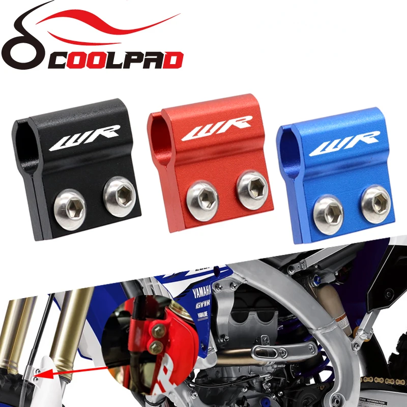 Braçadeira de mangueira de freio dianteiro wr, yamaha wr250r wr250x wr450f wr250f, acessórios para motocicleta, suporte de cabo de freio, guia de linha
