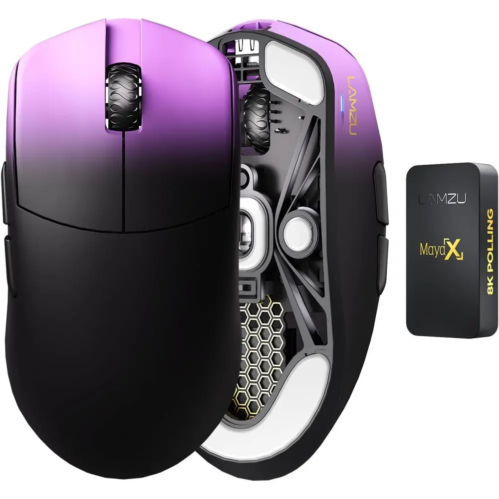 Ultra Lightweight 47g Gaming Mouse, Optical Switch, 30000 DPI, Symmetrical Design, High-Precision Sensor