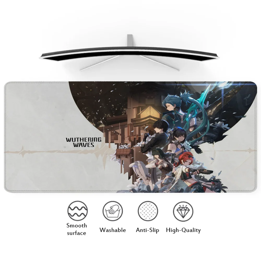 Big Mouse Pad Gaming Accessories Xxl Extended Pad Mouse Mat Office Rug W-wuthering Wavess Mousepad Gamer Mausepad Mouspad Desk