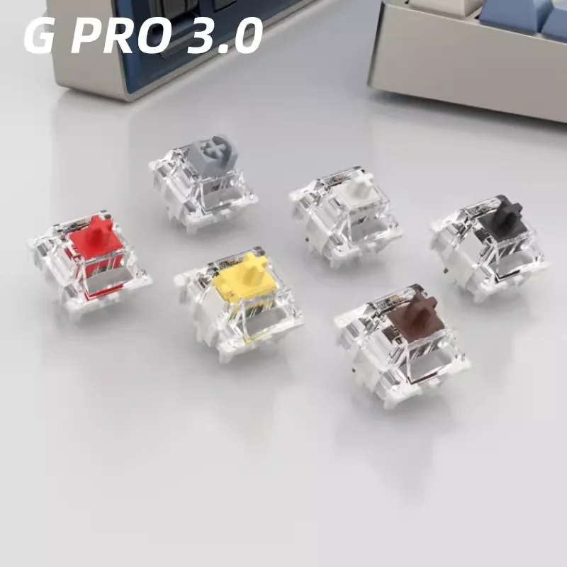 Gateron Pro 3.0 V3 Switches Pre Lubed 3pin RGB Red White Yellow Brown Black Silver Linear Tactile Switch For Mechanical Keyboard