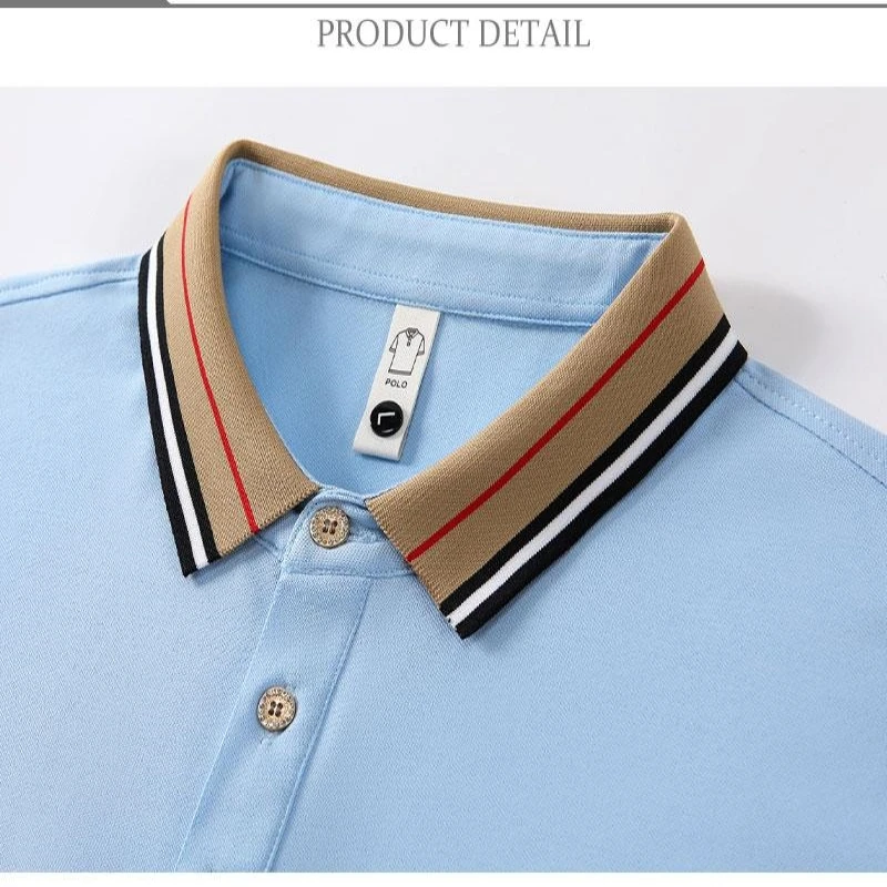 Men's Summer High Quality Embroidered Polo Shirt New Business Leisure Fashion Short Sleeve Top