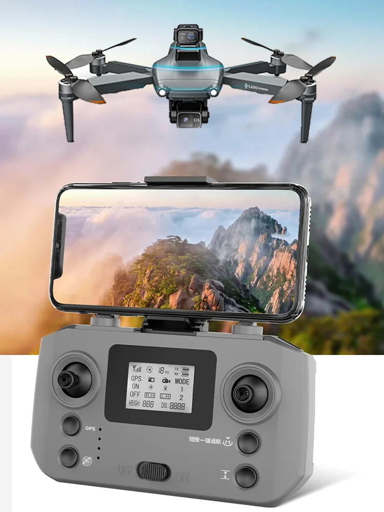 HOT-4K Professionele HD Dual Camera Nieuwe L600 PRO MAX GPS Drone 5 KM 3-As Gimbal 360 Obstakel vermijden Borstelloze Quadcopter Speelgoed - afbeelding 2