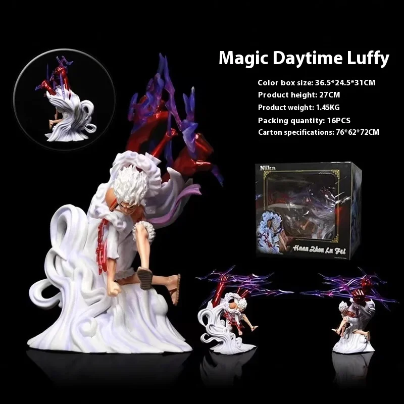 

One Piece GK Phantom Daytime Nika Five Level Road Flying Battle Form Model Doll Set Handmade Gift for Boys