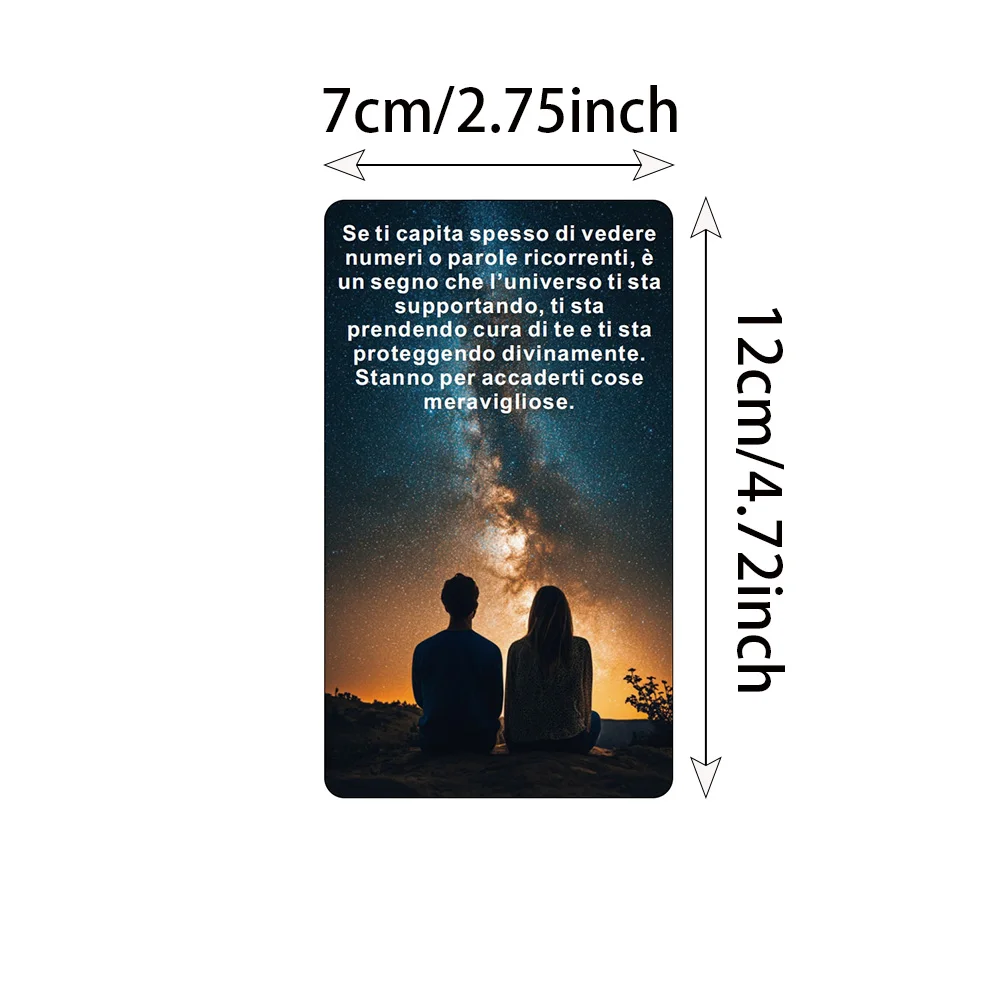 Carte dei tarocchi italiani, messaggio dell'universo Carte Oracle, 54 mazzi con parole chiave, carte Oracle italiane