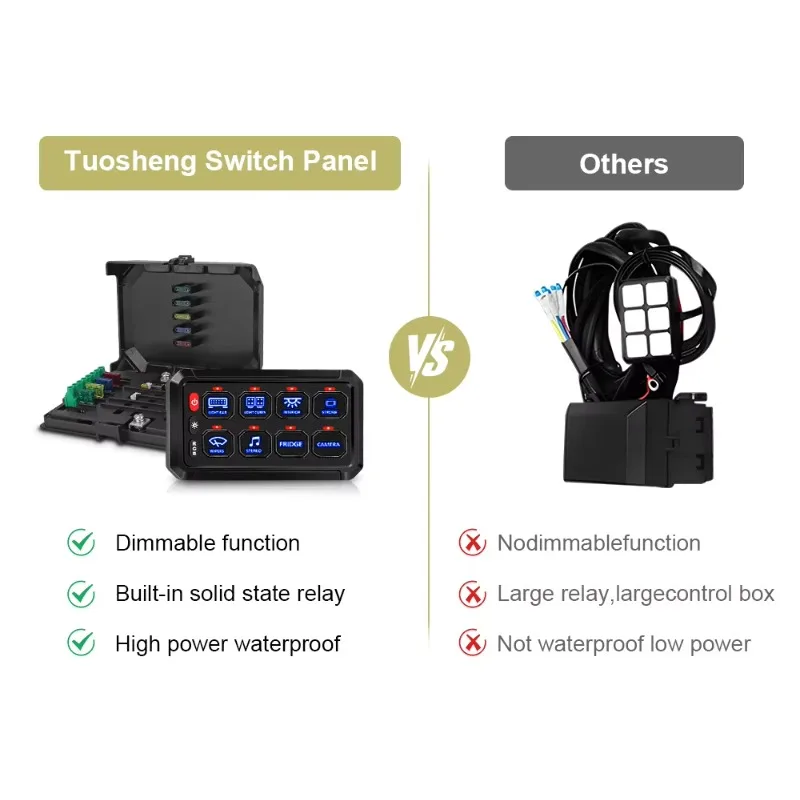 Aluminum switch panel automotive lighting system accessories