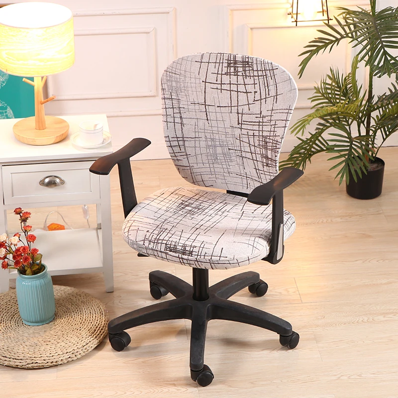 1set Computer Chair Cover Dustproof Protector Office Chair Covers Elastic Rotating Lift Armchair Slipcover Home Decor