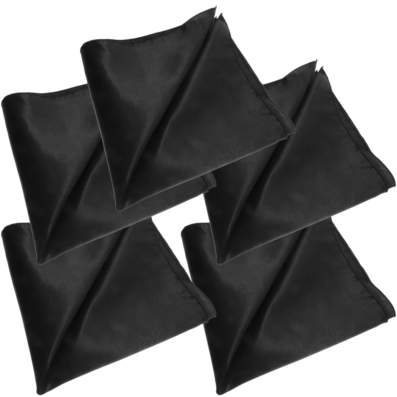 

5Pcs Dinner Napkins Satin Fabric Soft Washable Reusable Napkins for Wedding Party Festival Table Cloth Dinner Party Napkins,