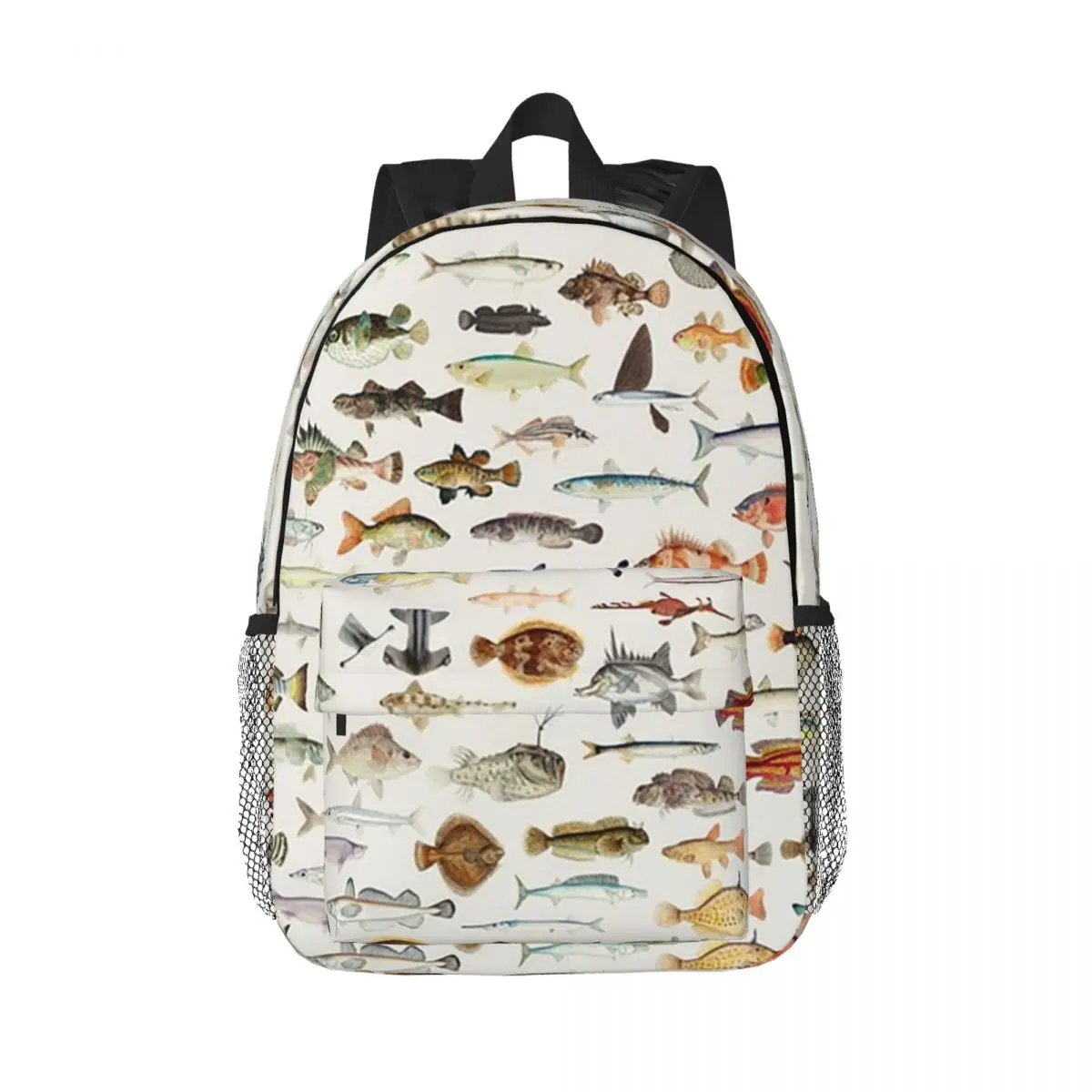 Fish Chart Backpacks Boys Girls Bookbag Cartoon Students School Bags Travel Rucksack Shoulder Bag Large Capacity