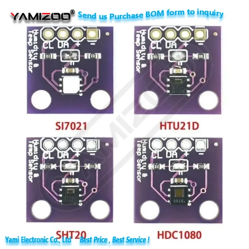 10 Stück HDC1080 Si7021 SHT20 HTU21D Modul mit geringem Stromverbrauch, GY-213V-HDC1080 Hochpräziser digitaler Feuchtigkeitssensor mit Temperatursensor – Detail 1