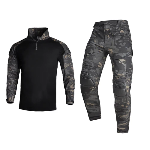 Ropa de uniforme táctico, trajes, traje de entrenamiento, camisas de camuflaje, ropa de caza, pantalones impermeables para exteriores, pantalones de Paintball para hombres
