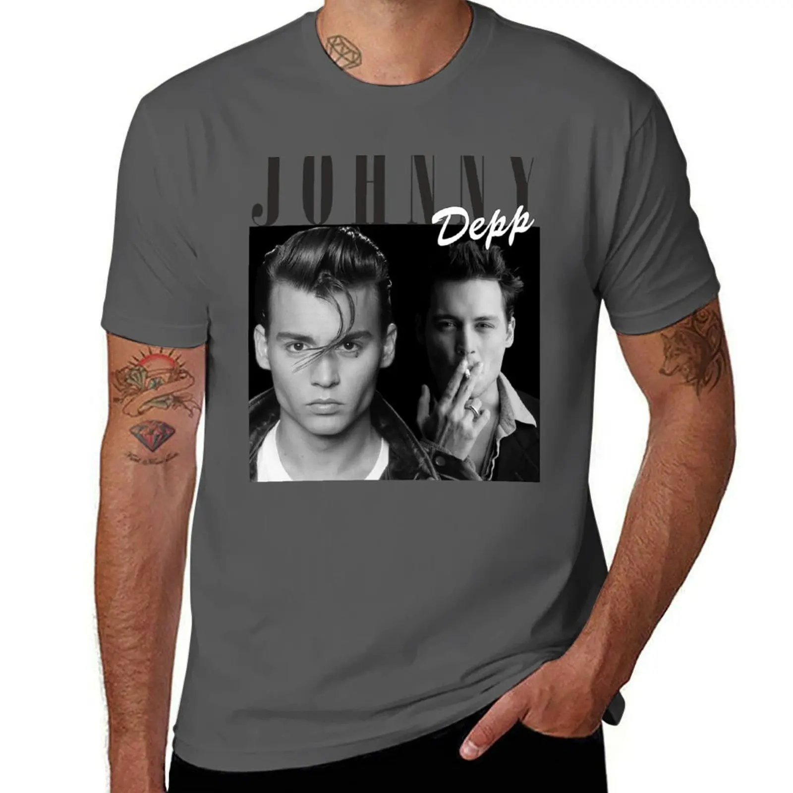 

Depp Johnny T-Shirt Plus Size Basic Cotton T-Shirt