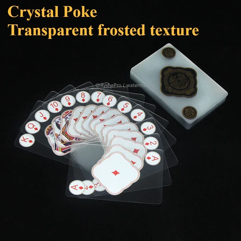 Playing Cards with Transparent PVC Plastic Waterproof Poker Card with A Box Perfect for Blackjack Euchre and Other Casino Games