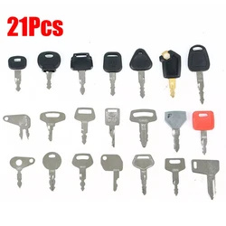 21Pcs Ignition Key Master Set Plant Digger Excavator Forklift Dumper Backhoe Tractor Machine