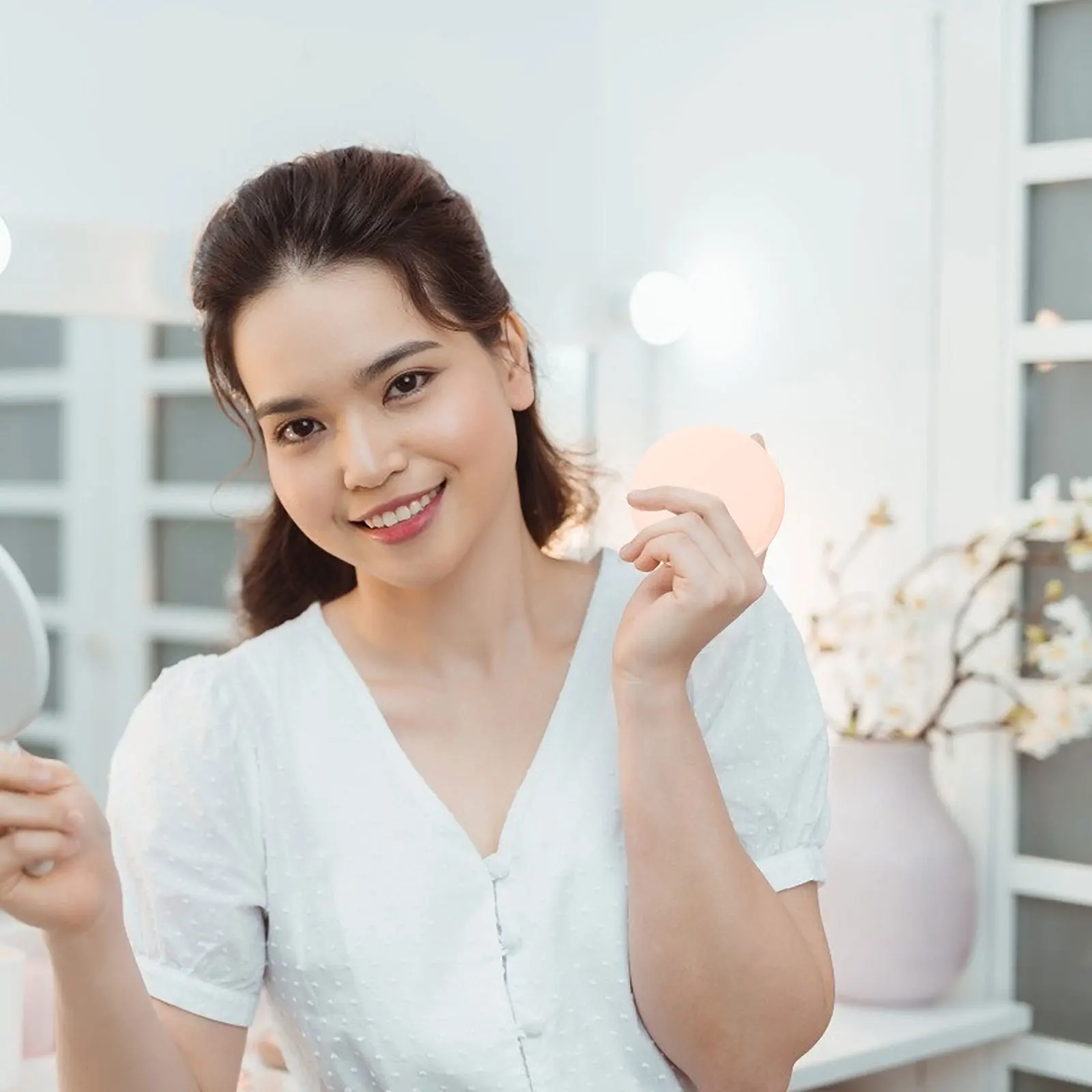 1 ensemble Led maquillage de voyage en plein air pliable Portable miroir de voyage pour les femmes petit miroir Compact de vanité