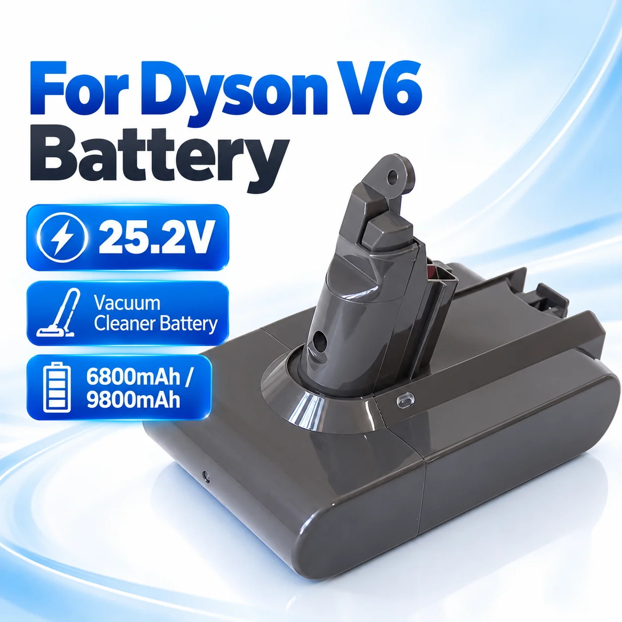 Vacuum Cleaner Battery For Dyson V6 21.6V Li-ion Battery For V6 Slim Animal Absolute Motorhead SV03 SV04 SV05 SV09 DC58 DC61