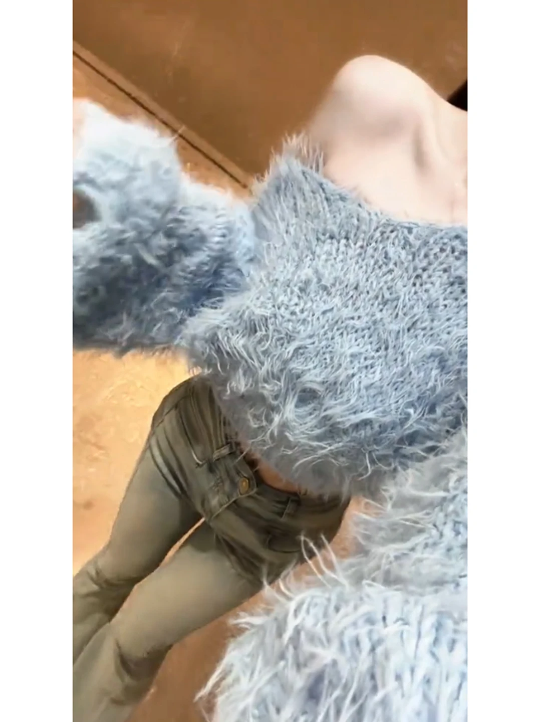 

Уникальный дизайн, длинный рукав, вязаный свитер с открытыми плечами, модный весенний топ для женщин, элегантный цветной блок