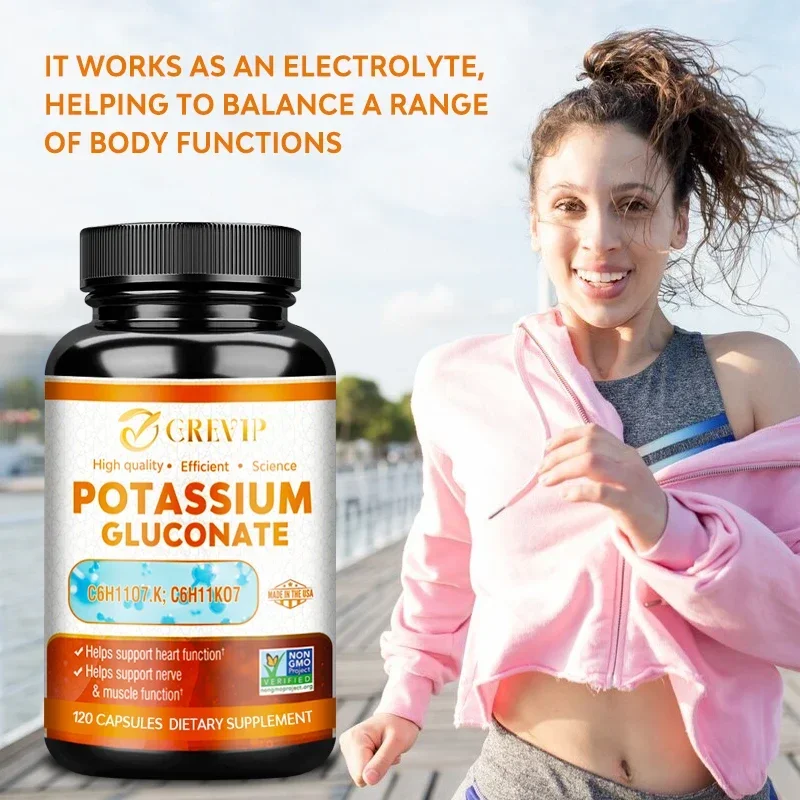 Potassium Gluconate - Increases Muscle Density and Supports Heart, Nerve and Muscle Function