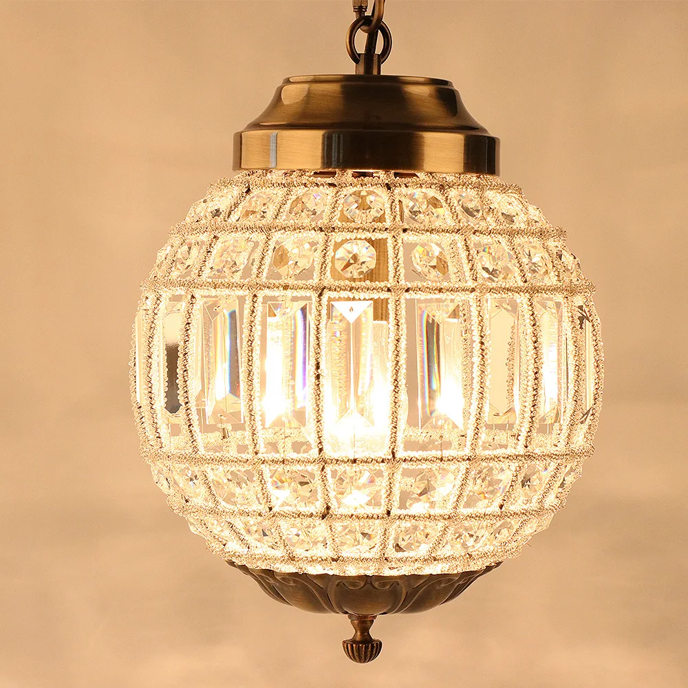 

Light luxury hotel villa crystal ball chandelier household apartment living room homestay ball crystal lamp