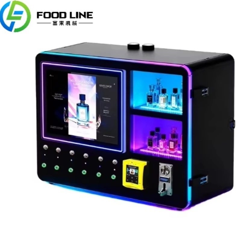 

Небольшой настольный дизайн, настенный коммерческий торговый автомат для парфюмерии, сенсорный экран, трансграничная автоматическая кредитная карта на основе облаков