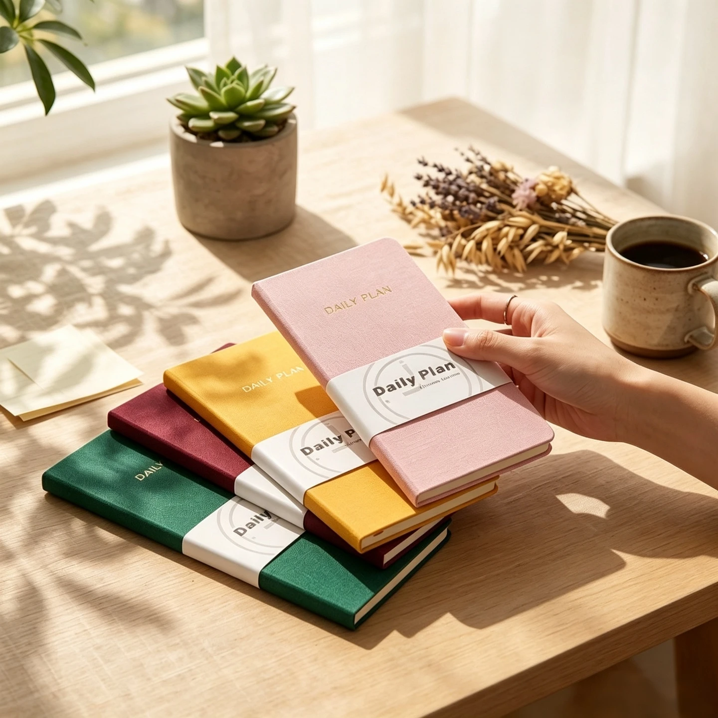 2026 A6 Fabric Hardcover Planner - Light Luxury Notebook with Time Axis & Grid Pages, Korean Design, Korean Aesthetic Journal