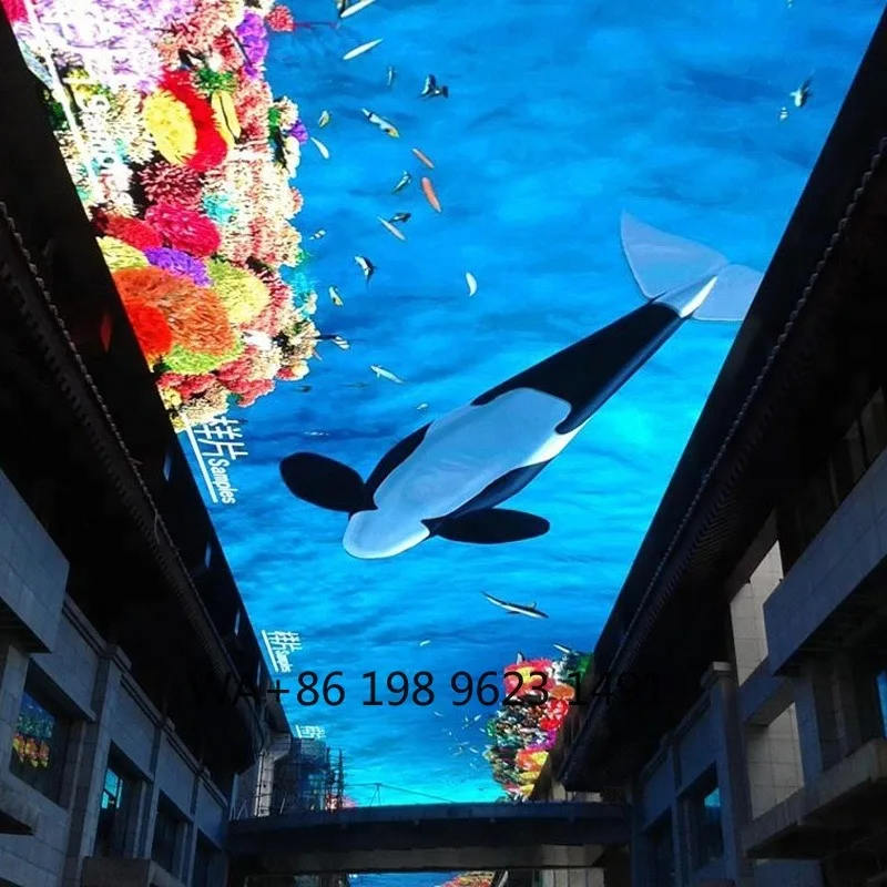 Ceiling Hanging Lightweight LED SkyScreen Large Full Color LED Display Panel for Shopping Mall Commercial Advertising Decoration