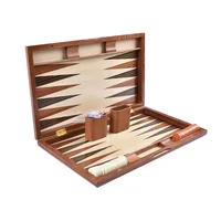 Juego de ajedrez de lujo de Backgammon de madera de 11-17 pulgadas, tablero de Backgammon grande plegable, ajedrez profesional hecho a mano, juego de mesa familiar, regalo