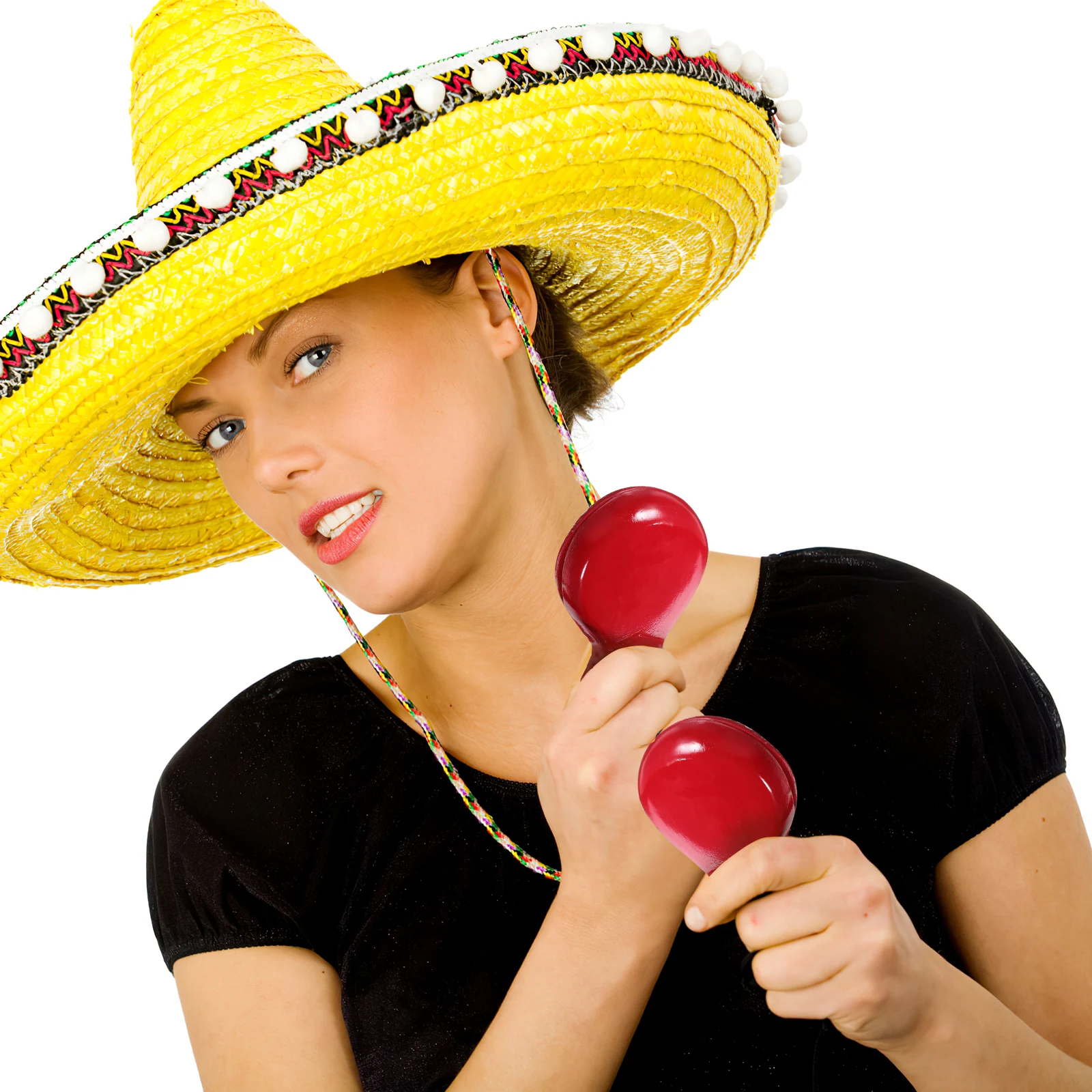 2 أزواج صنجات خشبية باللون الأسود والأحمر للأطفال آلة موسيقية ألعاب قرع صنجات الأصابع سلسة بصوت عال لعبة تعليمية فئة