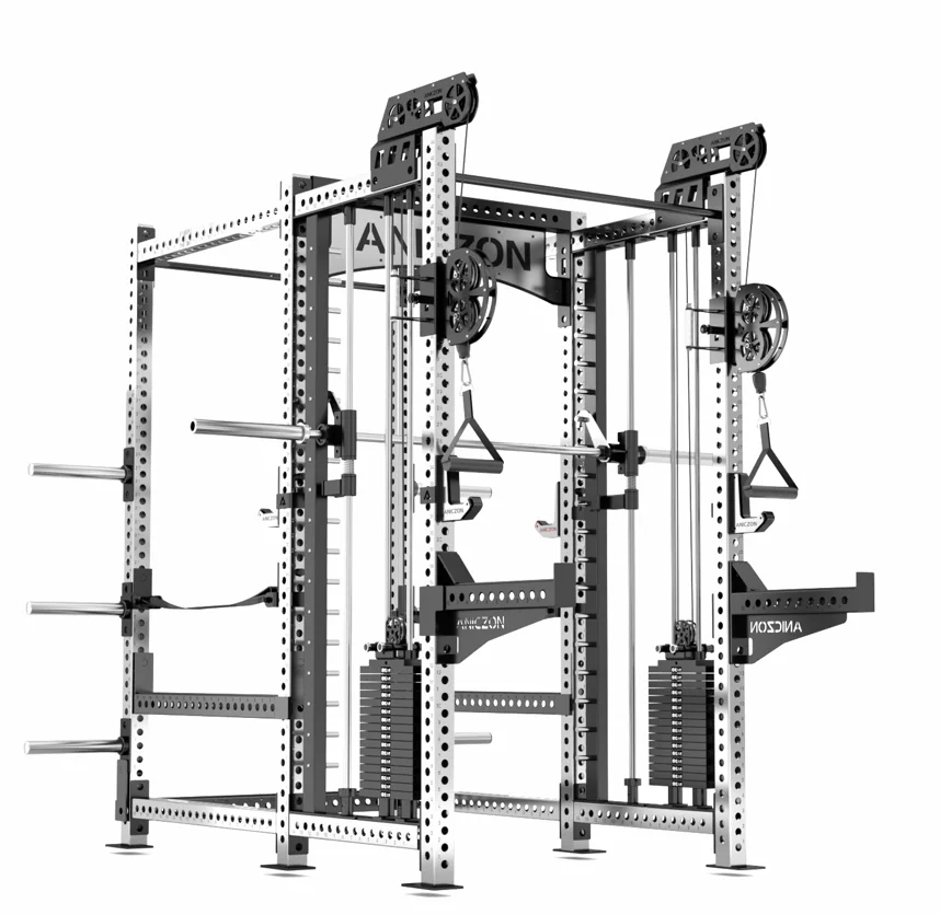 Functional Combination Fitness Gym Equipment Power cage Squat Rack Smith Machine