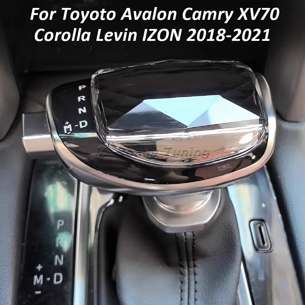

Crystal Auto Gear Lever Shift Knob Handle shifter For Toyoto Avalon Camry XV70 2019 Corolla Levin IZON 2021 Modified interior