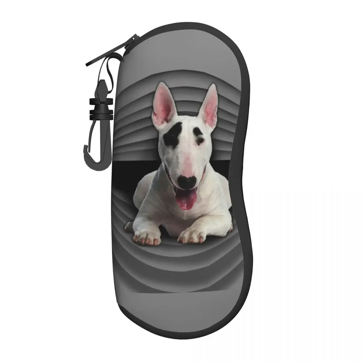 

Fashion Bull Terrier Sunglasses Soft Case Neoprene Zipper Dog Animal Shell Eyeglass Case Custom Protective Box For Glasses
