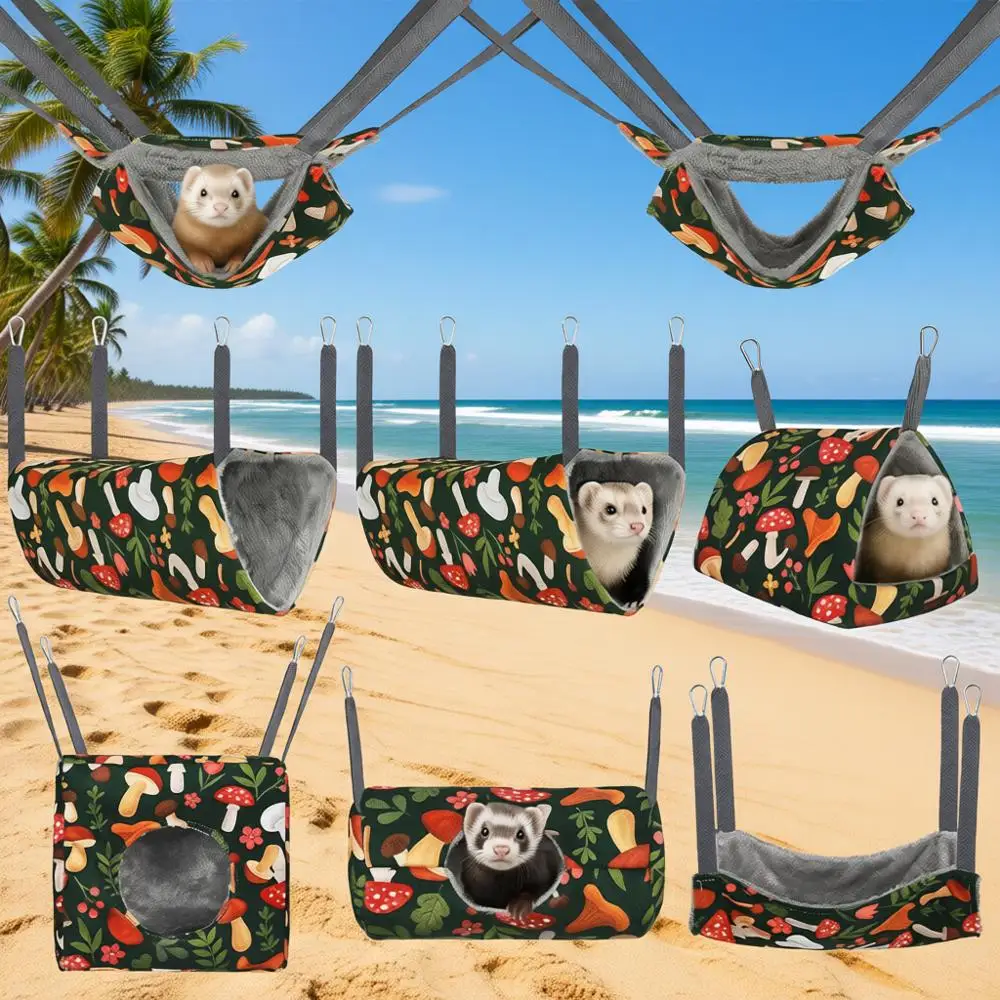 

8 Pack Washable Hammock for Guinea Pigs, Rats, Chinchillas, Hamsters, and Small Animals - Cozy Pet Bedding Accessories