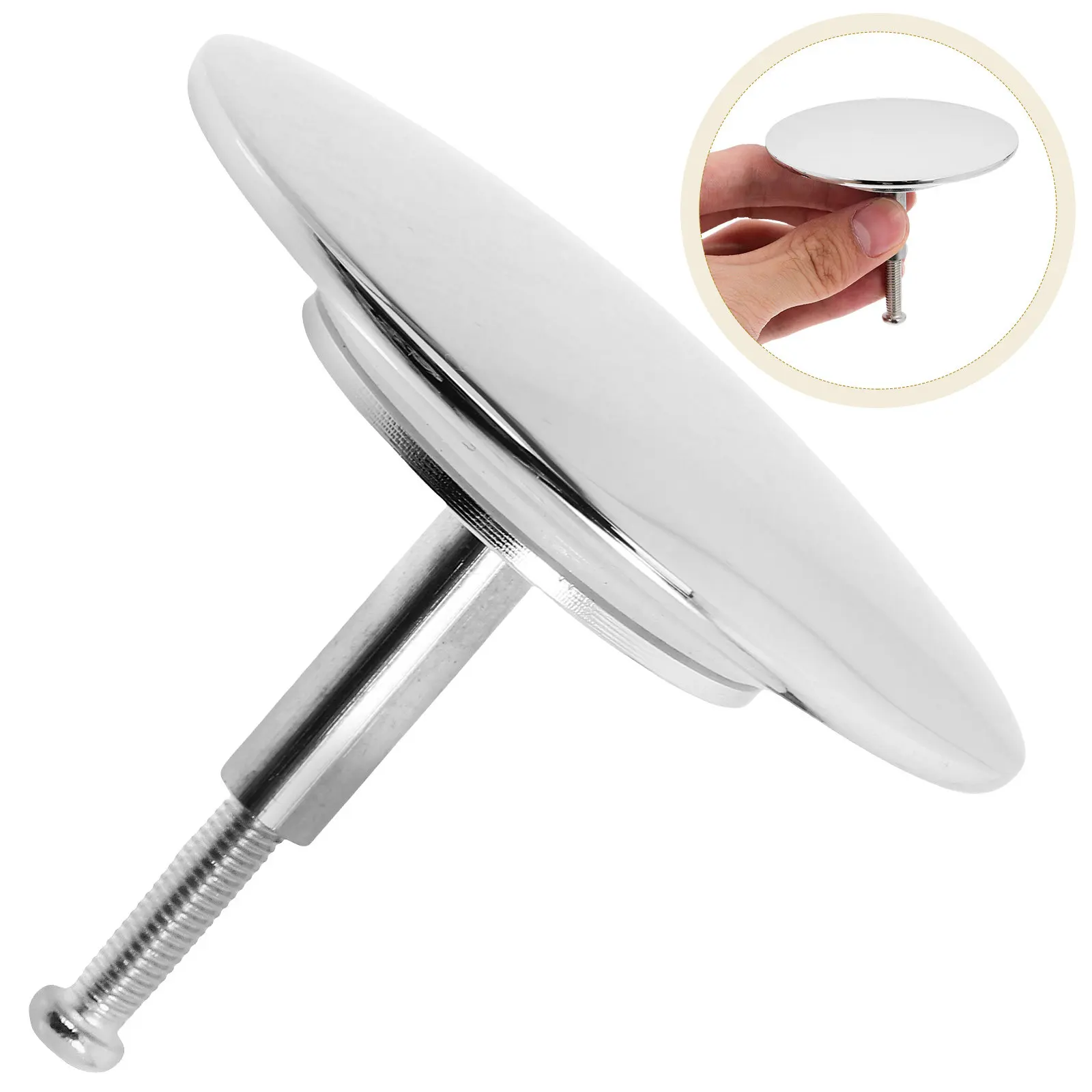 

Bathtub Drain Stopper Lift Type No Leak Hair Catcher Universal Fit Bath Tub Drain Strainer Easy Installation Overflow Cover Bath