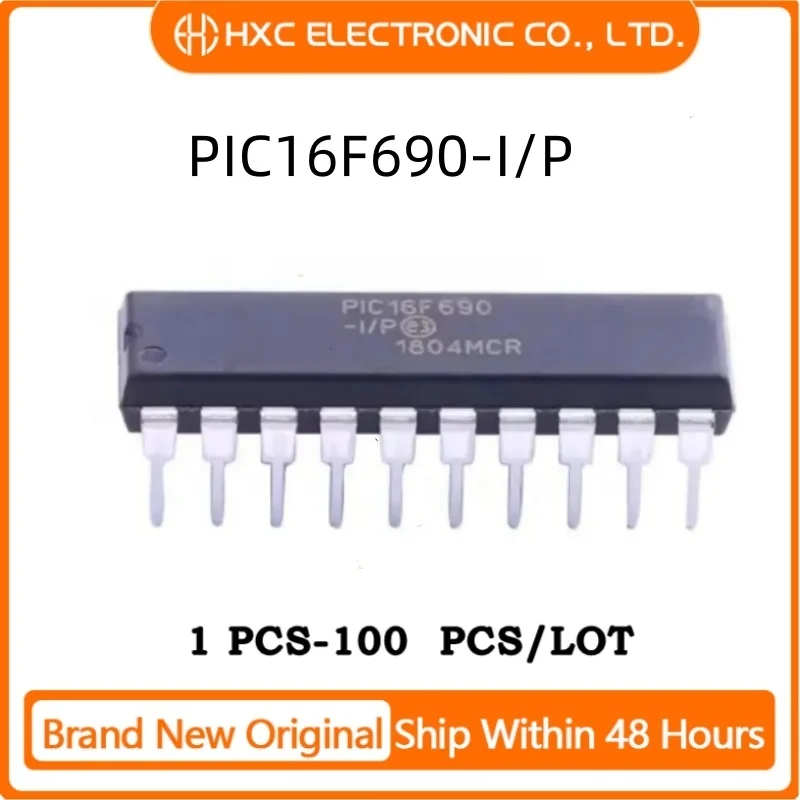 

5PCS/10PCS/50PCS/100PCS 100% NEW PIC16F690-I/P PIC16F690 DIP20 Microcontroller MCU