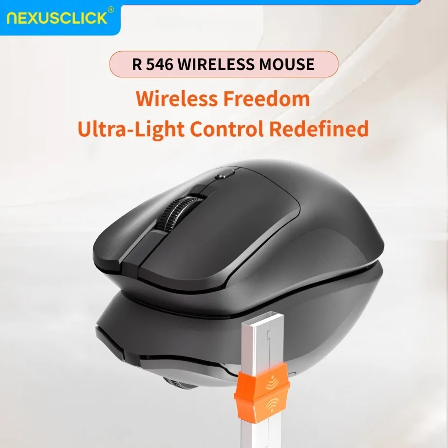 NexusClick 2.4G Wireless Silent Mouse 55g Lightweight,3‑DPI Power Saving Plug & Play,Durable Affordable for Home Office & Travel